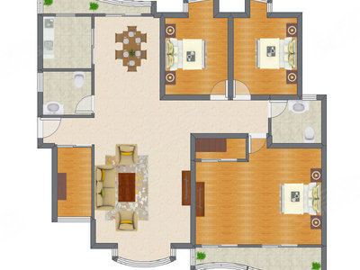 3室2厅 177.73平米