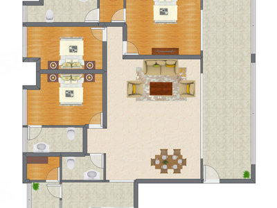 3室2厅 175.83平米