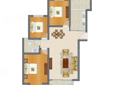 3室2厅 112.83平米