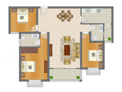 3室2厅 138.98平米
