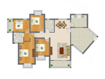 4室2厅 141.55平米