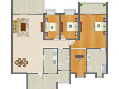 3室2厅 183.82平米