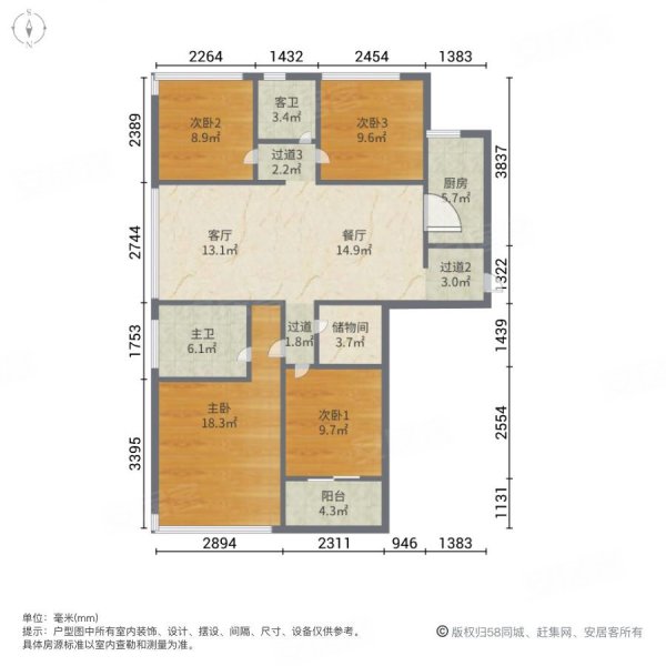 正荣润峯户型图图片