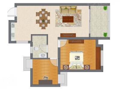 2室2厅 79.35平米户型图