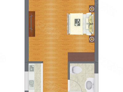1室0厅 22.65平米