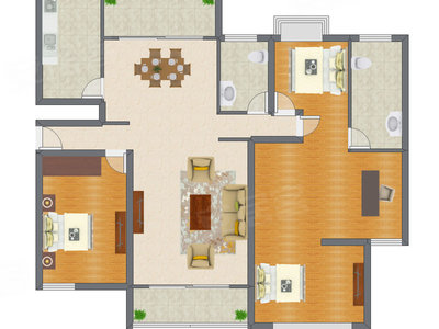 3室2厅 179.21平米