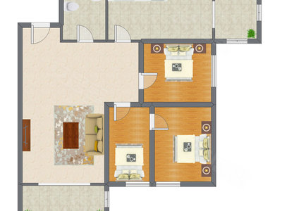 3室1厅 113.24平米