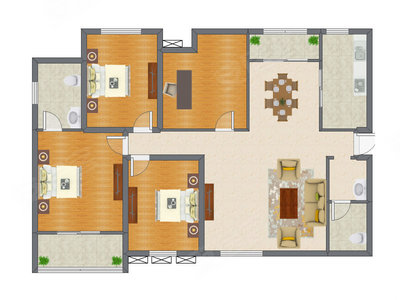 4室2厅 144.82平米