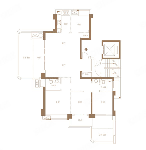 中建元亨府4室2厅2卫150㎡南270万