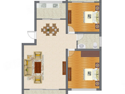 2室2厅 97.15平米
