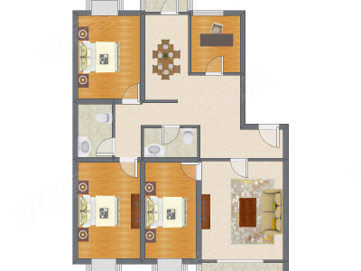 4室2厅 144.14平米