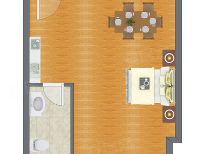 1室0厅 52.43平米