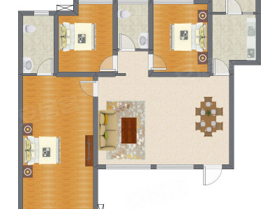 3室2厅 120.27平米