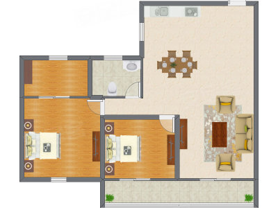 2室2厅 94.16平米