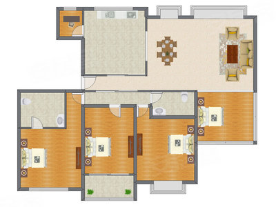 4室2厅 218.17平米