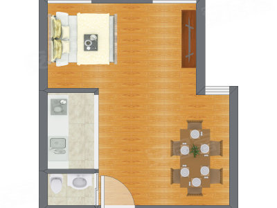 1室0厅 24.39平米
