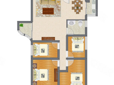4室2厅 98.02平米