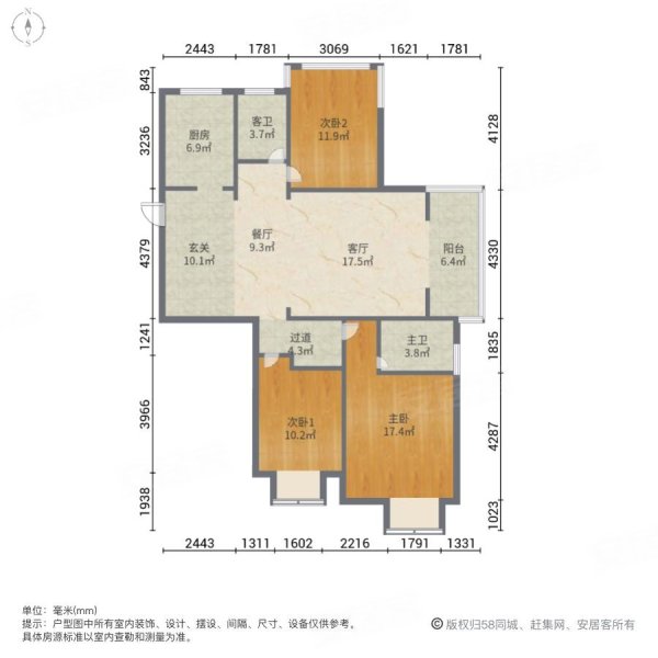 东外滩17公馆户型图图片