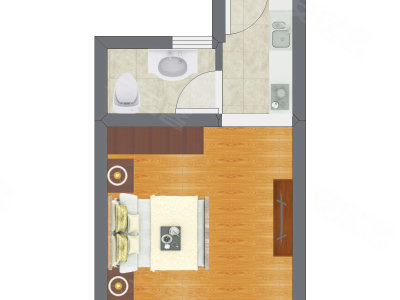 1室0厅 16.53平米