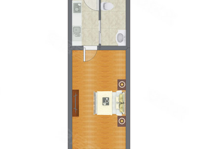 1室0厅 49.47平米户型图