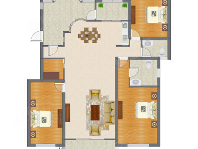 3室2厅 140.10平米