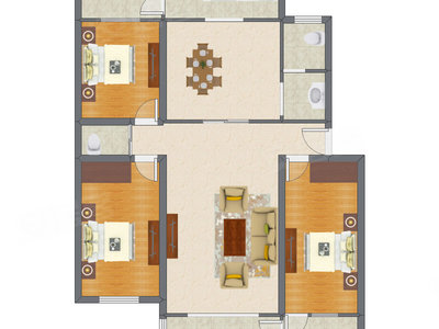3室2厅 101.50平米