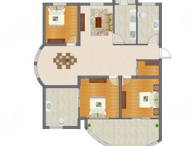 3室2厅 152.84平米