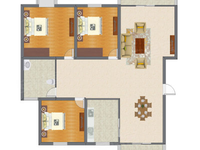 3室2厅 137.96平米