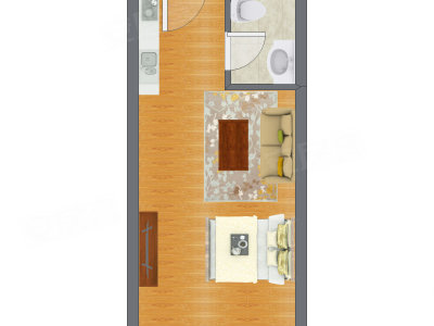 1室0厅 45.22平米