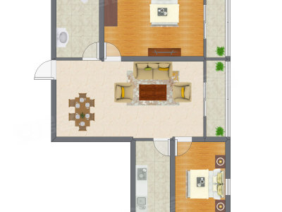 2室2厅 101.69平米