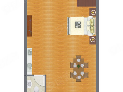 1室0厅 36.61平米