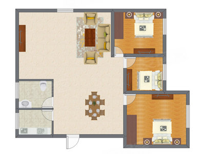 3室2厅 98.21平米