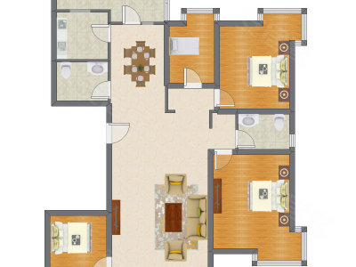 4室2厅 163.30平米