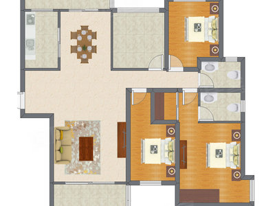 4室2厅 111.24平米