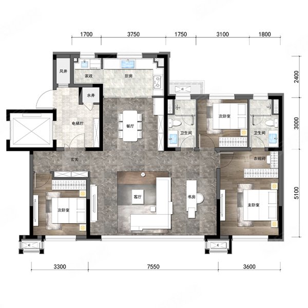 沈河 保利天汇7.5米宽厅 七中 现房 公园 地铁 看房接送