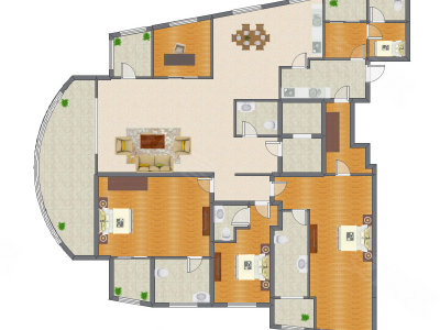 5室2厅 421.00平米户型图