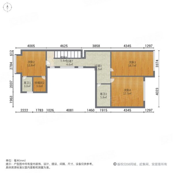 三利宅院白云渡5室3厅4卫345㎡南北780万