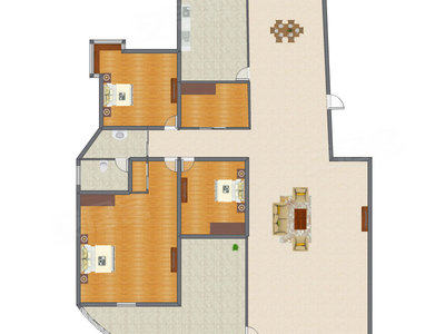 3室2厅 340.20平米