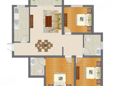 3室2厅 116.83平米