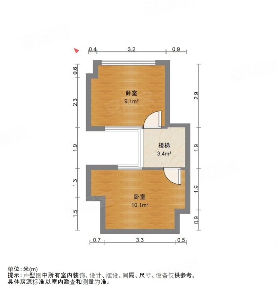 中粮云景广场2室2厅1卫46.51㎡南102万