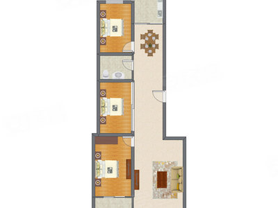3室2厅 135.78平米
