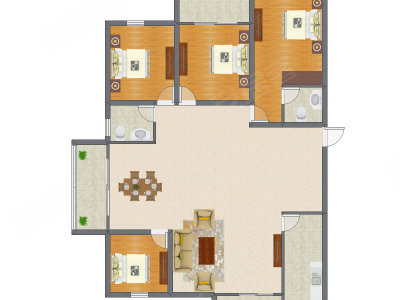 4室2厅 146.69平米