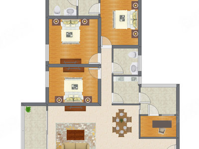 4室2厅 135.00平米