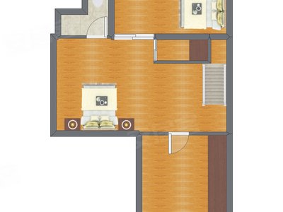 2室2厅 60.86平米