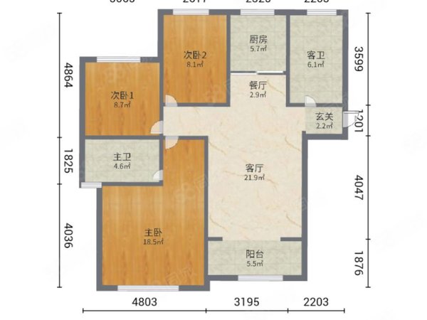苏州常熟万达广场怡馨佳苑怡馨佳苑 3室2厅2卫  电梯房 116平米出租