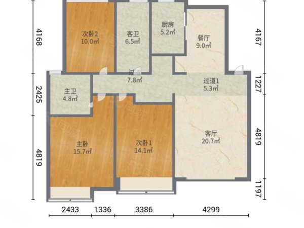 昆山玉山城西绿岛花园城市绿洲绿岛花园城市绿洲 3室2厅2卫 3200.