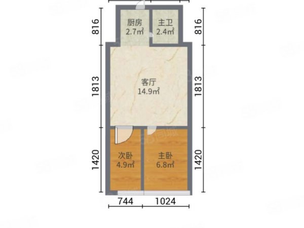 【多图】润柏大都会,城东租房,润柏大都会 2室1厅1卫 电梯房 南北通透