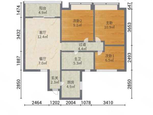 【多图】翠湖香山玉兰苑,唐家湾租房,翠湖香山玉兰苑 3室2厅1卫 电梯