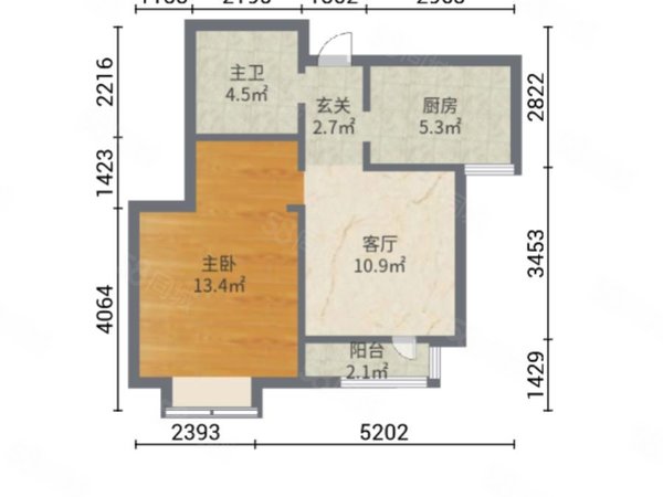 【多图】鑫洋园,咸水沽租房,鑫洋园 1室1厅1卫 电梯房 精装修61平米