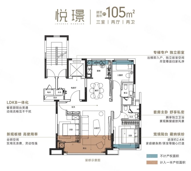地铁锦悦里3室2厅105㎡100万二手房图片